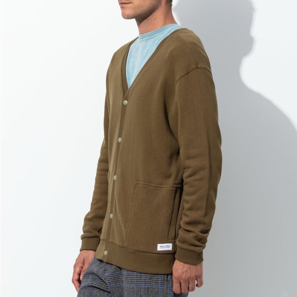 Banks Journal Men’s ZION Cardigan -Olive Size Small